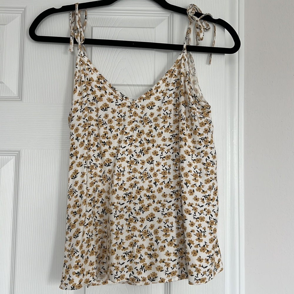 Abercrombie & Fitch Yellow Floral Tank